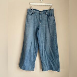 Gap BAGGY MID RISE wide leg jeans size 33/ 16 R *read description*